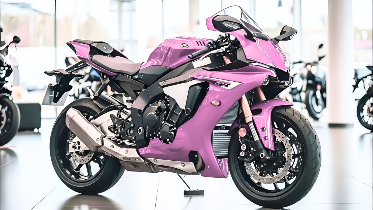 Yamaha YZF-R1 Superbikes de Alto Rendimiento con Vinilo Rosa Metálico Personalizado – Potencia y Estilo Único