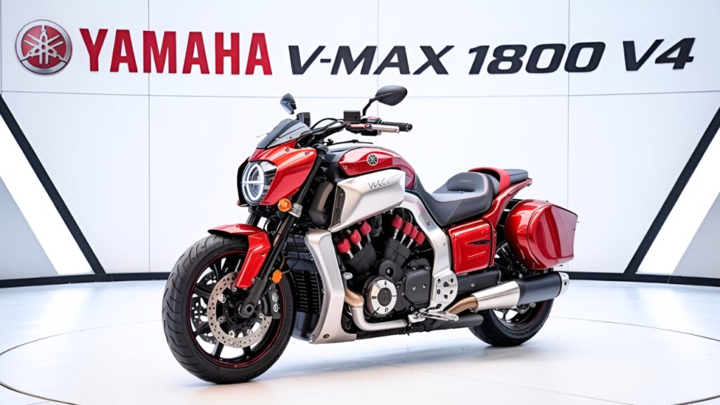Yamaha VMAX 1800 V4: La poderosa motocicleta muscle bike con motor V4 de alto rendimiento y diseño agresivo que impone en la carretera